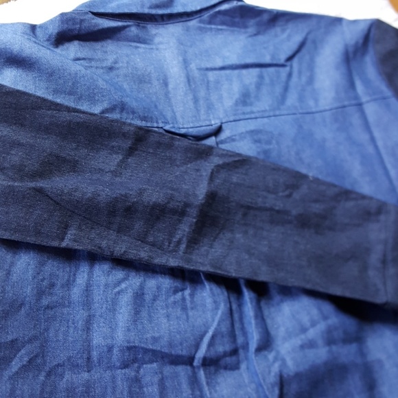 The Fifth Label Oversized Two-tone Denim Shirt. - Picture 2 of 9
